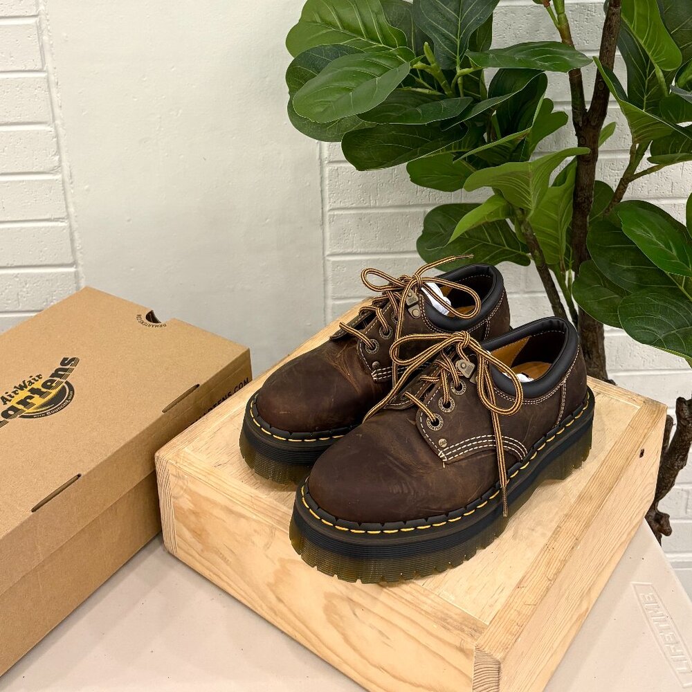 Womens 8 Mens 7 8053 Arc Crazy Horse Doc Marten Leather Platform Casual Shoes -